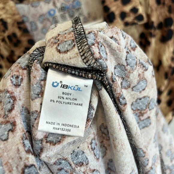 IBKUL Leopard Print Sleeveless Active Dress UPF 50+ Golf Tennis Pickleball M EUC - Picture 9 of 9